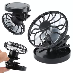 Handsfree Clip On Hat Mini Solar Fan Camping Sports Sun Energy Power Fans - Picture 1 of 9