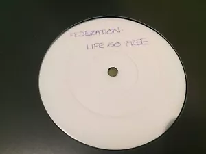 THE FEDERATION Life So Free MO' WAX 1993 UK WHITE LABEL ACID JAZZ NEAR MINT - Picture 1 of 2