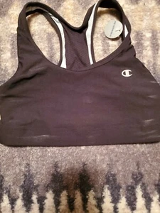 Champion 6981 Double Dry Reversible Fitness Wire Free Sports Bra Sz. Small Black - Picture 1 of 9