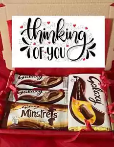 GALAXY MILK CHOCOLATE PERSONALISED HAMPER GIFT BOX PRESENT SELECTION BIRTHDAY🎁 - Picture 1 of 11
