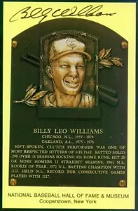 107, Original Autograph of Billy Williams (1), HOF Plaque Postcard, Chicago Cubs - Picture 1 of 3