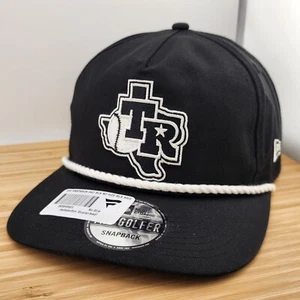 Texas Rangers Golfer Hat, Black Cap w/Rope, A-Frame, New Era, MLB, Snapback - Picture 1 of 11