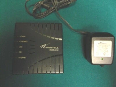 Westell Frontier DSL Modem Router 6100 Wind River with AC adaptor - Image 1 of 4