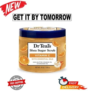 Dr Teal's Shea Sugar Scrub With Citrus Essential Oils And Vitamin C 538g - Picture 1 of 5
