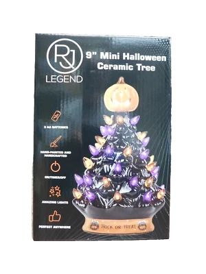 RJ Legend 9" Mini Halloween Ceramic Tree - Image 1 of 3