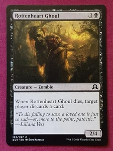 Magic The Gathering SHADOWS OVER INNISTRAD ROTTENHEART GHOUL black card MTG - Imagen 1 de 2