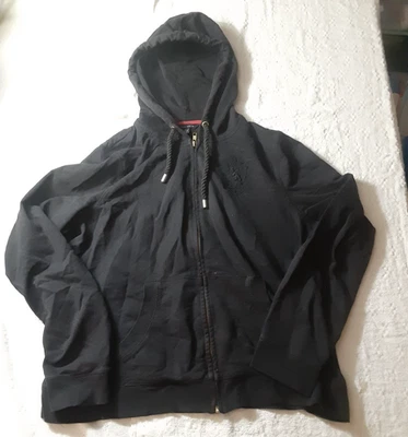 TOMMY HILFIGER Sudadera con Capucha Negra Cremallera Completa Para Mujer’s XL Logo Informal Foto 1 de 4