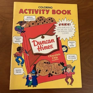 Libro de actividades para colorear Duncan Hines de colección 1984 libro retro para niños años 80 sin usar - Imagen 1 de 5