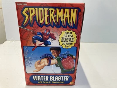TOYBIZ SPIDERMAN BACKPACK WATER BLASTER SHOOTS 20 Feet NEW in box 2002 RARE - Image 1 of 4