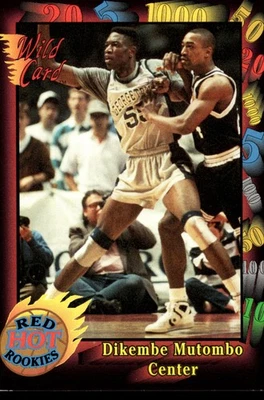 Wild Card Collegiate 1992 - Red Hot Rookies Dikembe Mutombo #1 Foto 1 de 2
