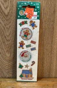 *VINTAGE* Sandylion Gingerbread Man House Stickers Christmas New Sealed - Picture 1 of 7