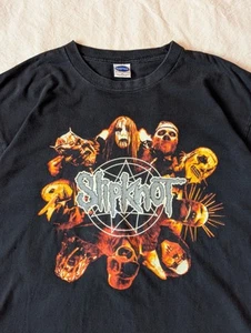Cygnus Vintage Y2K Slipknot Perfect Fade Black Graphic Iowa Metal Tee Size XL - Bild 1 von 8