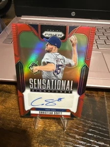 2025 Panini Prizm Christian Scott Red Prizm Sensational Signatures /99 Mets - Bild 1 von 2