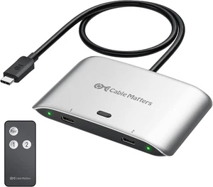 Cable Matters 20Gbps USB4 USB C Switch for 2 Computers, Supports Up to 8K@30Hz o - Picture 1 of 9