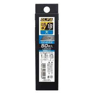 OLFA LBB50K 18 mm Ersatz Schwerlast Ersatz schwarze Klinge 50 Klingen pro Packung - Bild 1 von 8