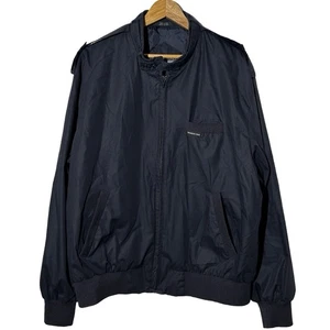 Giacca bomber vintage anni 90 solo membri full zip racer foderata nera uomo taglia large - Foto 1 di 10