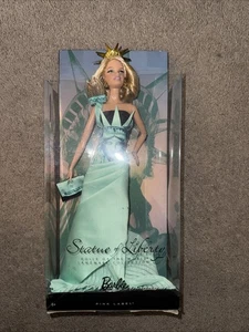 Mattel Barbie Pink Label Freiheitsstatue Landmark Collector Puppe *siehe Beschreibung - Bild 1 von 3