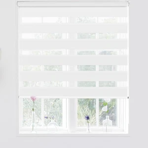 Kokorona Day & Night Zebra Blind 70x150cm Dual Layer Window Shade White - Picture 1 of 5