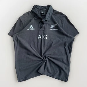 Adidas New Zealand All Blacks Rugby Polo Men's XXL Jersey AIG Climalite AOP 2014 - Picture 1 of 12