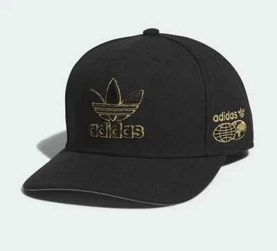 Gorra ADIDAS Moderna 2.0 Para Hombre Estructurada Negra/Dorada Metálica OSFA NUEVA Foto 1 de 2