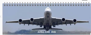 AIRBUS A380 2026 SCHREIBTISCHKALENDER AUF HOCHWERTIGER Karte Limited Edition - Bild 1 von 13