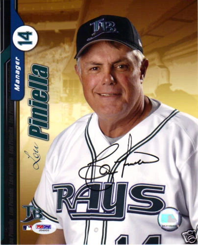 LOU PINIELLA autograph 8 x 10 photo psa/dna RAYS - Image 1 of 1