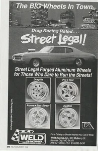 Weld Racing Kansas City MO Big Wheels Street Legal USA 1994 magazine printed ad - Picture 1 of 5
