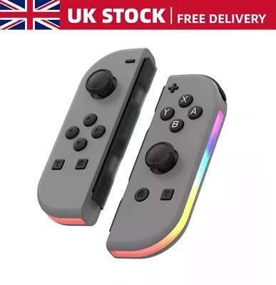 For Nintendo Switch Joy Con Controller Left & Right Wireless Pair Gamepad Grey - Image 1 of 4