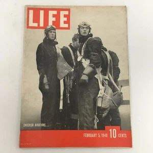 VTG Life Magazine February 5, 1940 Swedish Aviators Newsstand - Picture 1 of 1