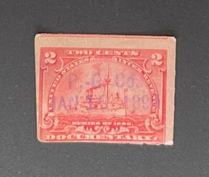 U.S. Revenue - #R164 two cents Battleship Documentary Tax - dated Jan 10, 1899 - Picture 1 of 1