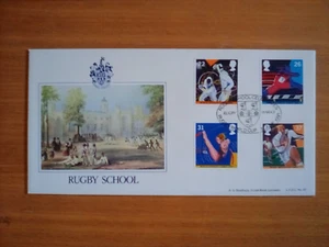 GB BRADBURY FDC 1991 LFDC97 SPORTS RUGBY SCHOOL RUGBY SPECIAL P/MARK - Picture 1 of 1