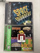 Namco Museum Vol. 1 & Space Invader (Sony PlayStation 1, 1995) PS1 Bundle Lot