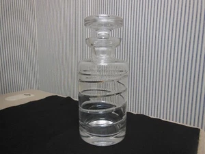 CRYSTAL VODKA WHISKEY BRANDY WINE DECANTER & STOPPER BARWARE 10" - Picture 1 of 7