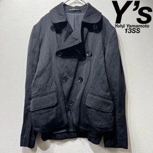 Y's Yohji Yamamoto Rayon Modified Short Length Tailored Jacket Double Blazer - Picture 1 of 12