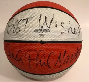 PHIL MARTELLI SIGNED FULL SIZE SAINT JOSEPHS RED HAWKS BASKETBALL WCOA RARE   - Picture 1 of 4