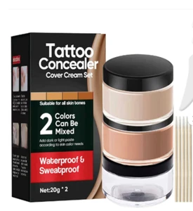 Tattoo Cover Up, Tattoo Concealer Makeup, 2 Colors Waterproof Concealer - Picture 1 of 7
