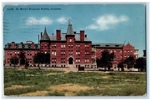 1923 St. Mary's Hospital Exterior Building Field Road Pueblo Colorado Postcard - Picture 1 of 2