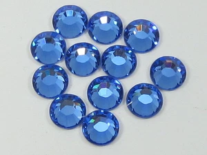 12ss SAPPHIRE (viva) FLATBACK PRECIOSA Rhinestones 1gr. - Picture 1 of 1