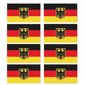 8 x Hochglanz Vinyl Aufkleber - Deutschland deutsche kleine Flagge Fahrradhelm FLAGGE16D - Bild 1 von 1