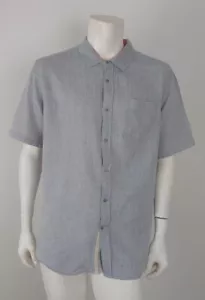 Report Collection Button Up Linen Blend Short Sleeve Shirt Men's Size XL - Picture 1 of 5