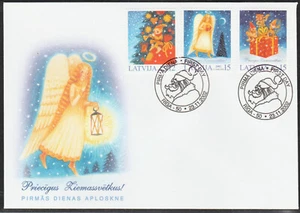 LATVIA FDC 2002, CHRISTMAS, Angels - Picture 1 of 1