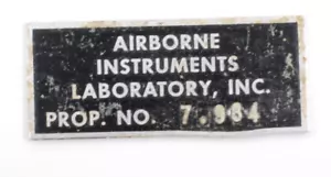 Airborne Industries Laboratory Inc Radio Emblem Brass Metal Salvage Radio Parts - Picture 1 of 4