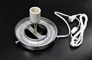 Gas Pump Globe Light Kit w 6" Polished Aluminum Globe Mount - Picture 1 of 2