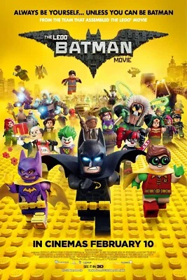 2017 The Lego Batman Movie Poster Print Batgirl Robin Joker Alfred Riddler 🍿