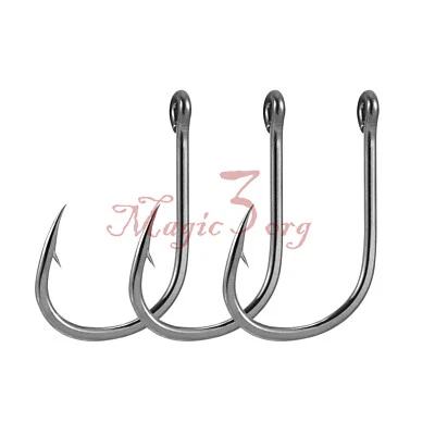 Ganchos de pesca de acero de alto carbono MAGIC3ORG afilar cebo señuelo plataforma gancho #3-#15 Foto 1 de 4