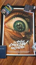 Jason Edmiston The Texas Chainsaw Massacre 24x36 Leatherface x3 Autograph JSA
