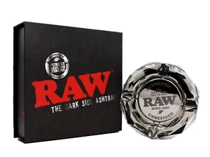 RAW Crystal Glass Ashtray - Darkside Edition - RAW Presentation Box - Picture 1 of 3