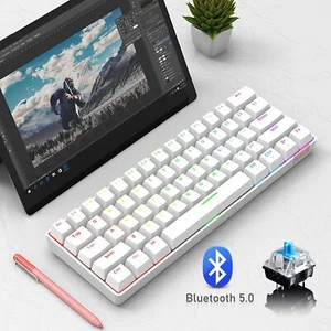 Gaming Keyboard Wired&Wireless Bluetooth Mechanical LED Backlit For PC Laptop US - Picture 1 of 19