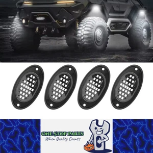 4pcs White LED Rock Lights LED Chassis Lights for Car Pickup Truck SUV UTV ATV - Picture 1 of 7