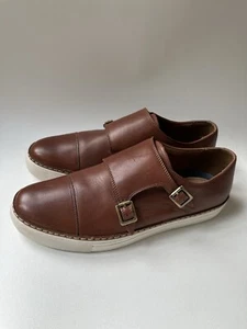 Florsheim Tan Leather Double Monk Strap Men's Casual Brown Shoes 13 M - Picture 1 of 9